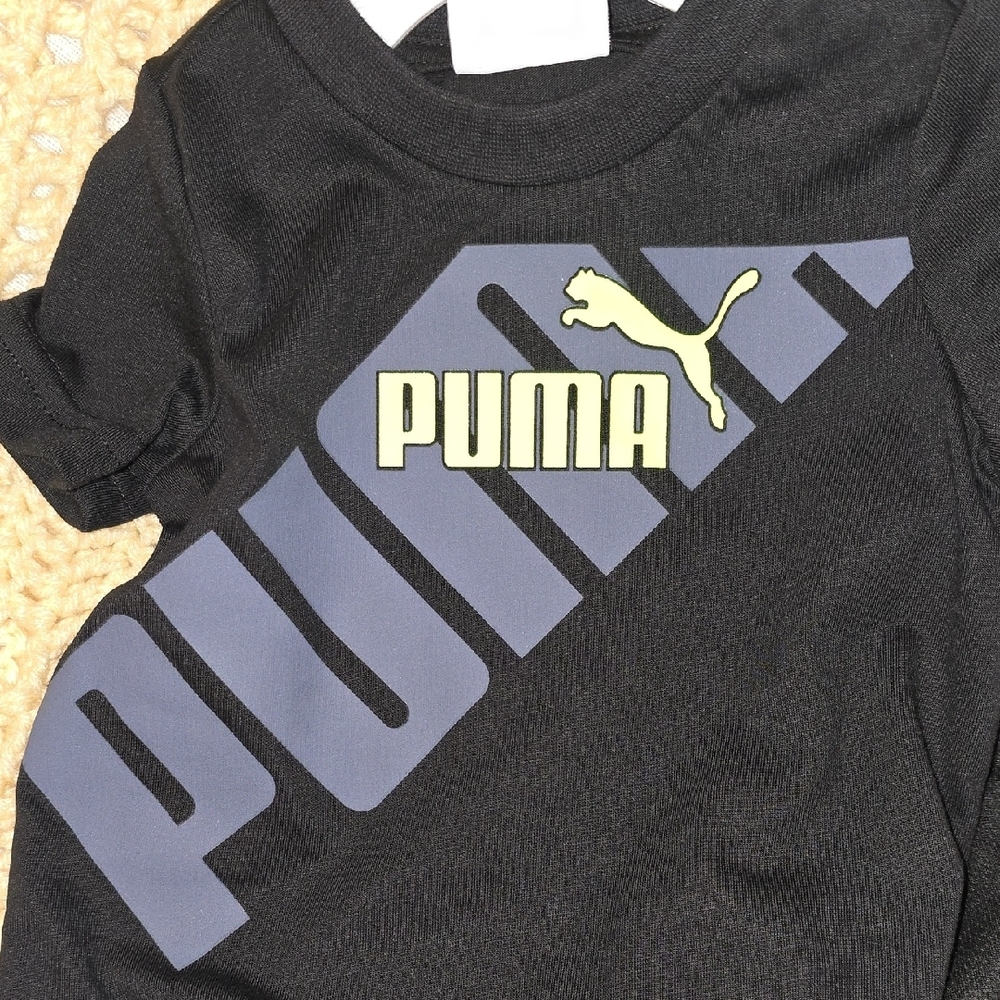 Puma Kids' Black and Neon Yellow Outfit 3/6 M - Picture 7 of 8